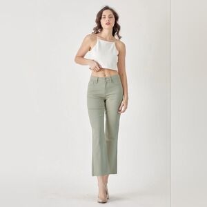 Women's Straight Leg Jeans in Olive Green